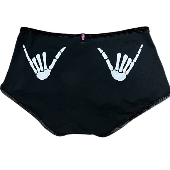 Victorias Secret Pink Cotton Low Rise Boyshort Cotton Halloween Panty black S - Picture 1 of 3